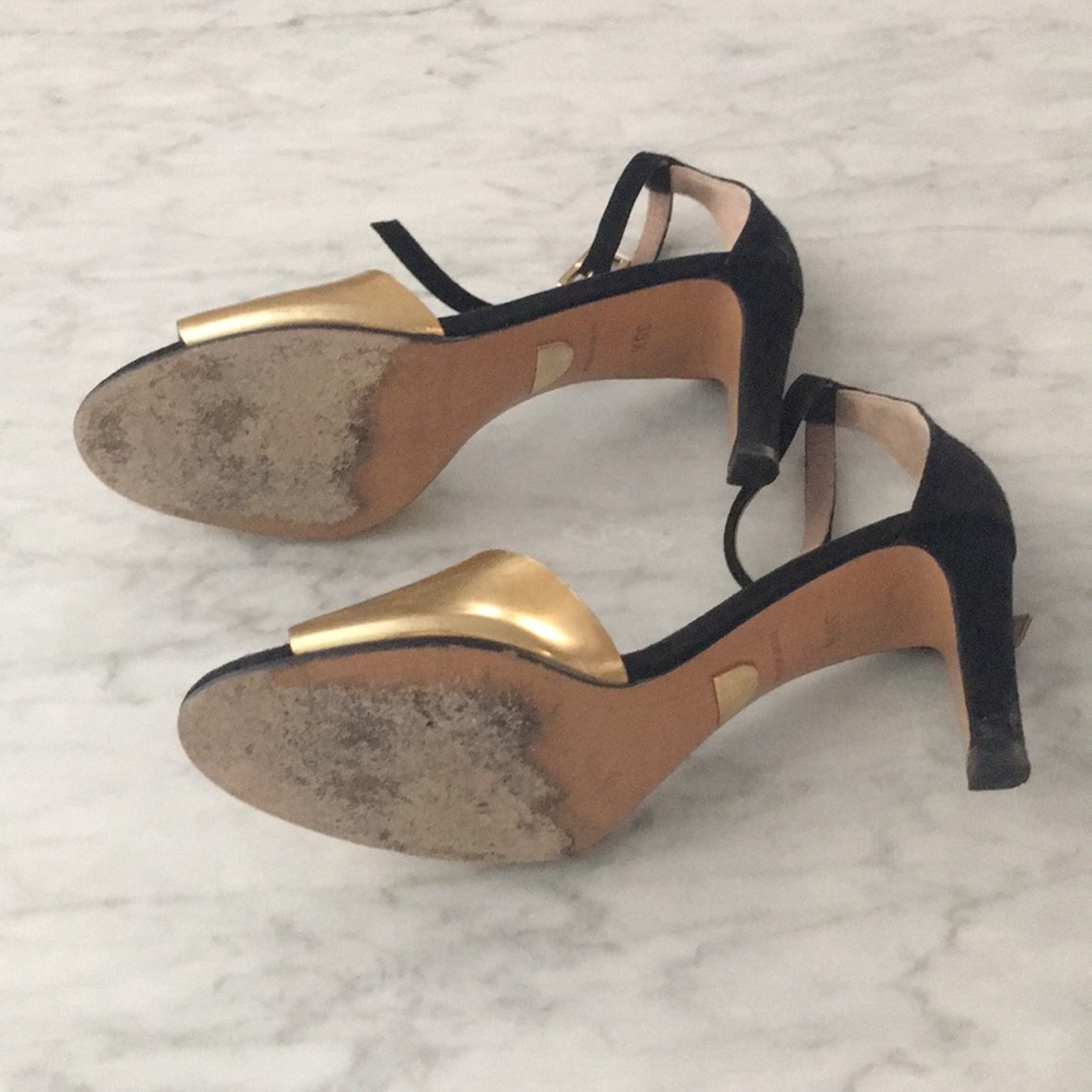 Chloe gold ankle strap heels 36.5 - Picture 5 of 6